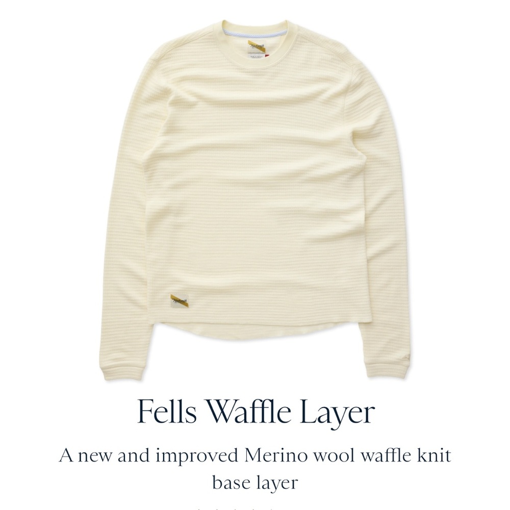 Tracksmith Fells Waffle Layer Long Sleeve - Cream